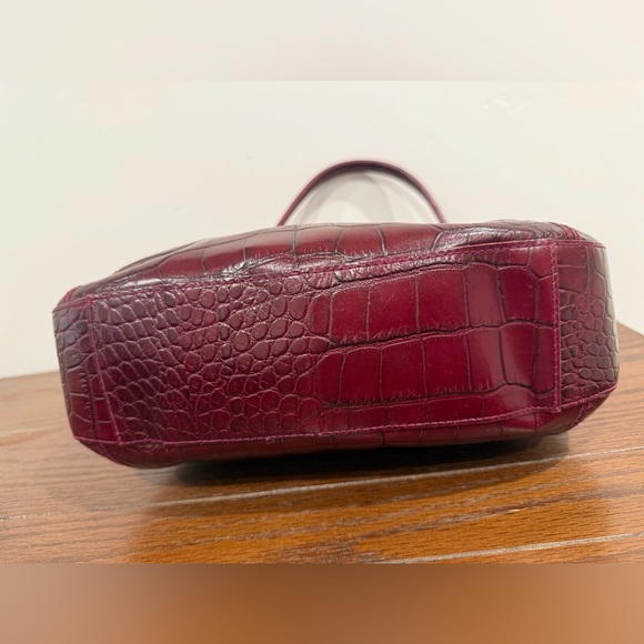 Furla Greta embossed croc handbag shoulder bag - Picture 4 of 13